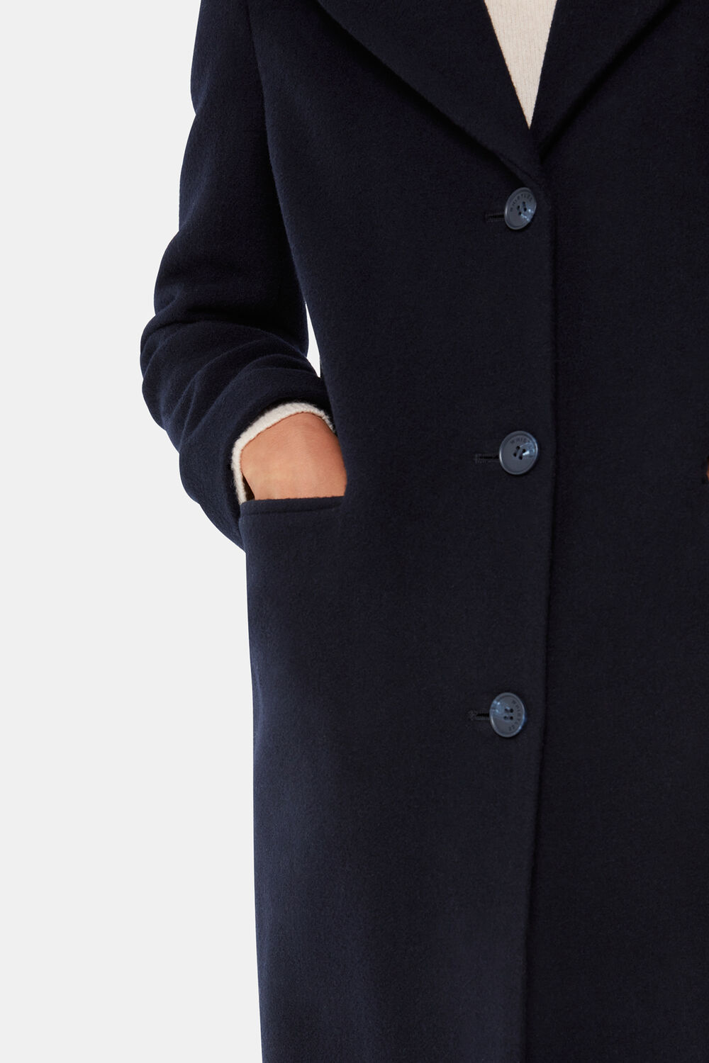 Navy Amalia Longline Coat