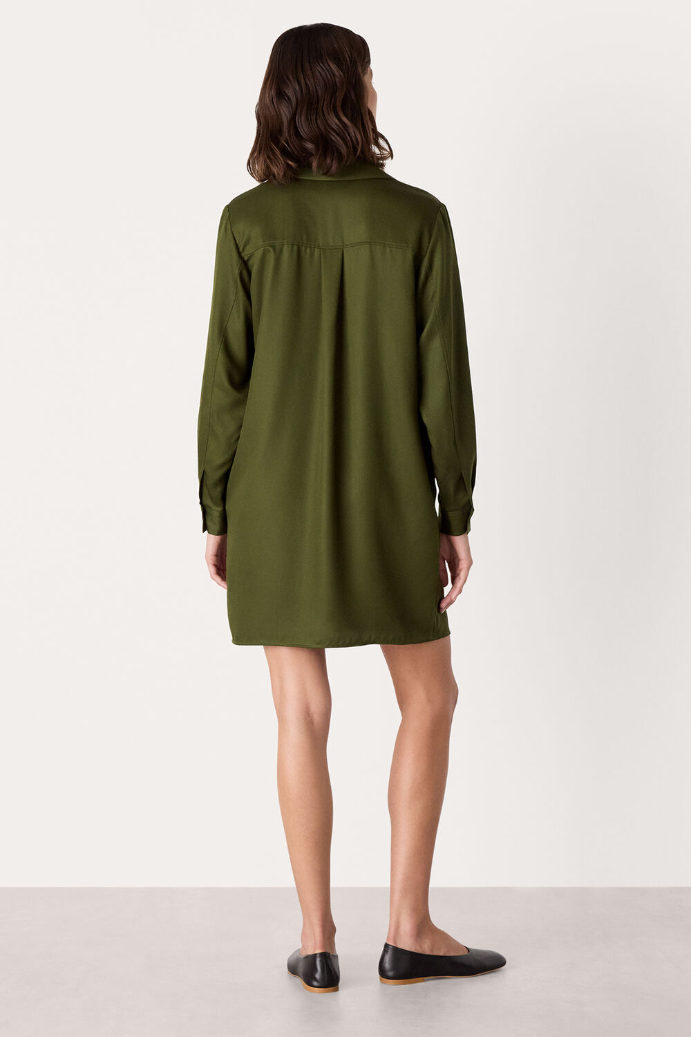 Collared Button Short Dress
