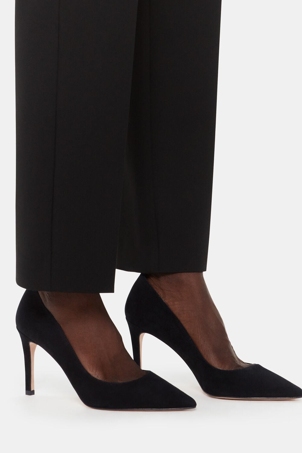 Black Corie Suede Heeled Pump
