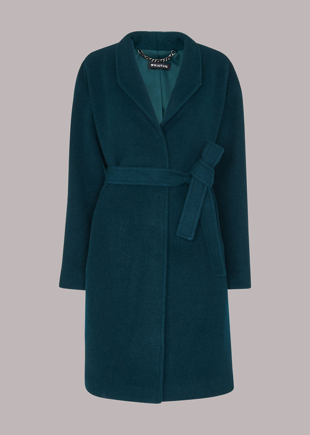 Clara Funnel Neck Wool Coat