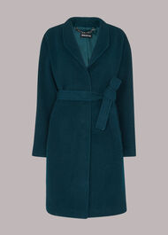 Clara Funnel Neck Wool Coat