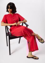 Fiona Linen Button Jumpsuit