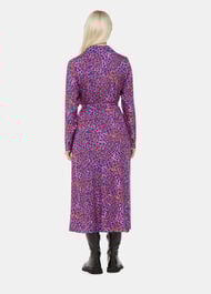 Petite Mottled Leopard Midi Dress