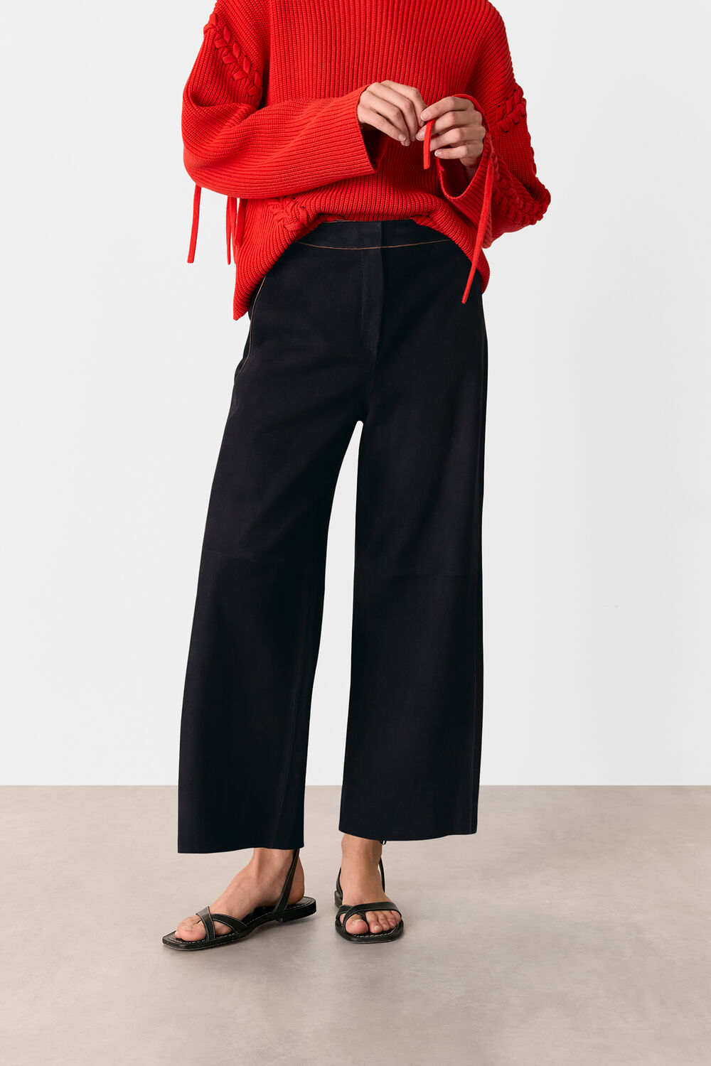 Blue Suede Western Trousers