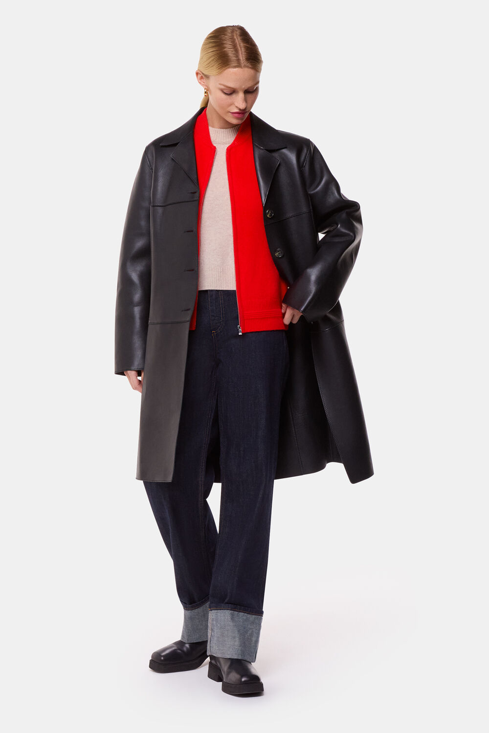 Zip Front Bomber Knit