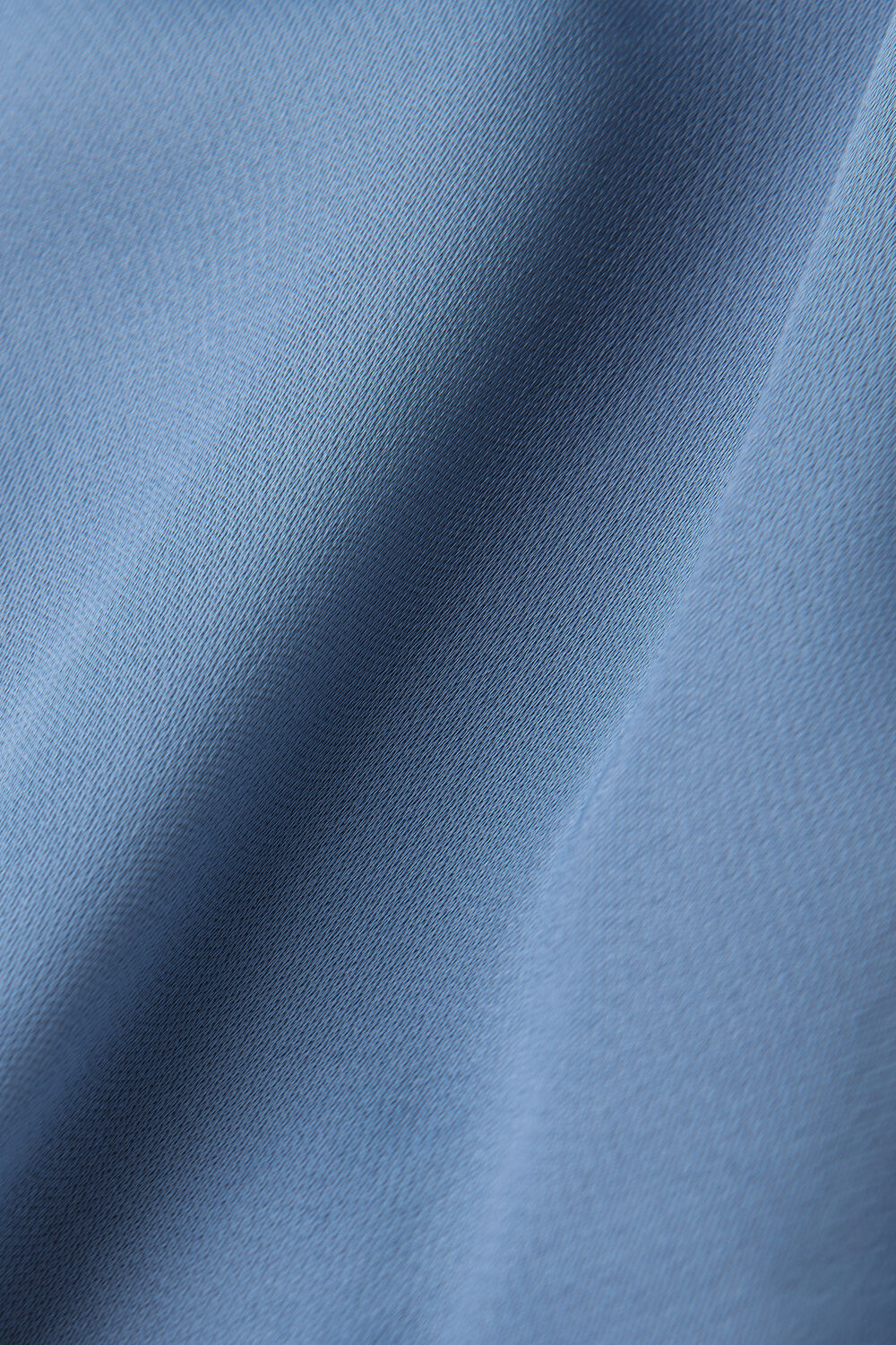 Blue Short Sleeve Crepe Shell Top