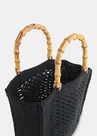Bamboo Handle Crochet Bag