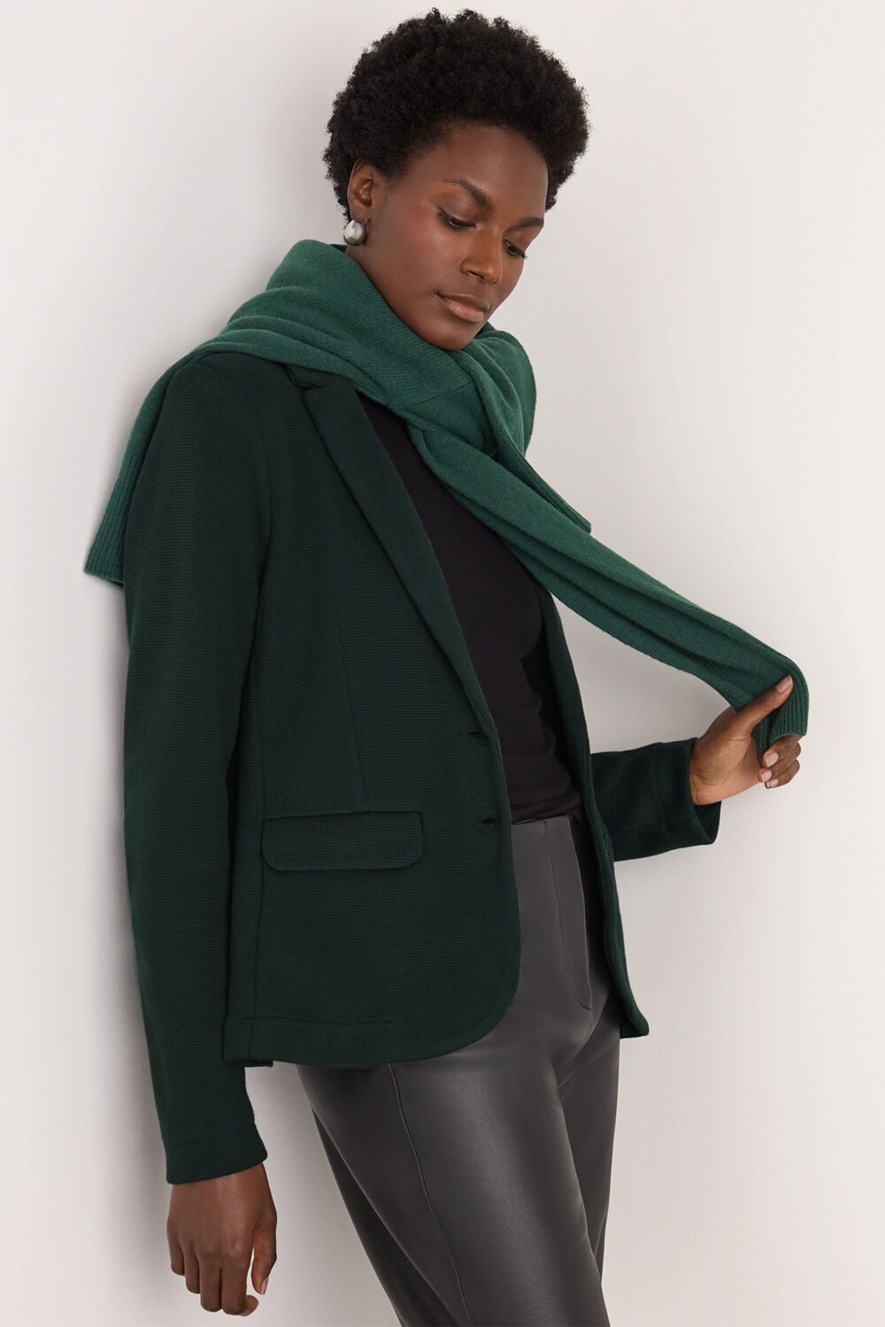 Forest Green Slim Jersey Jacket