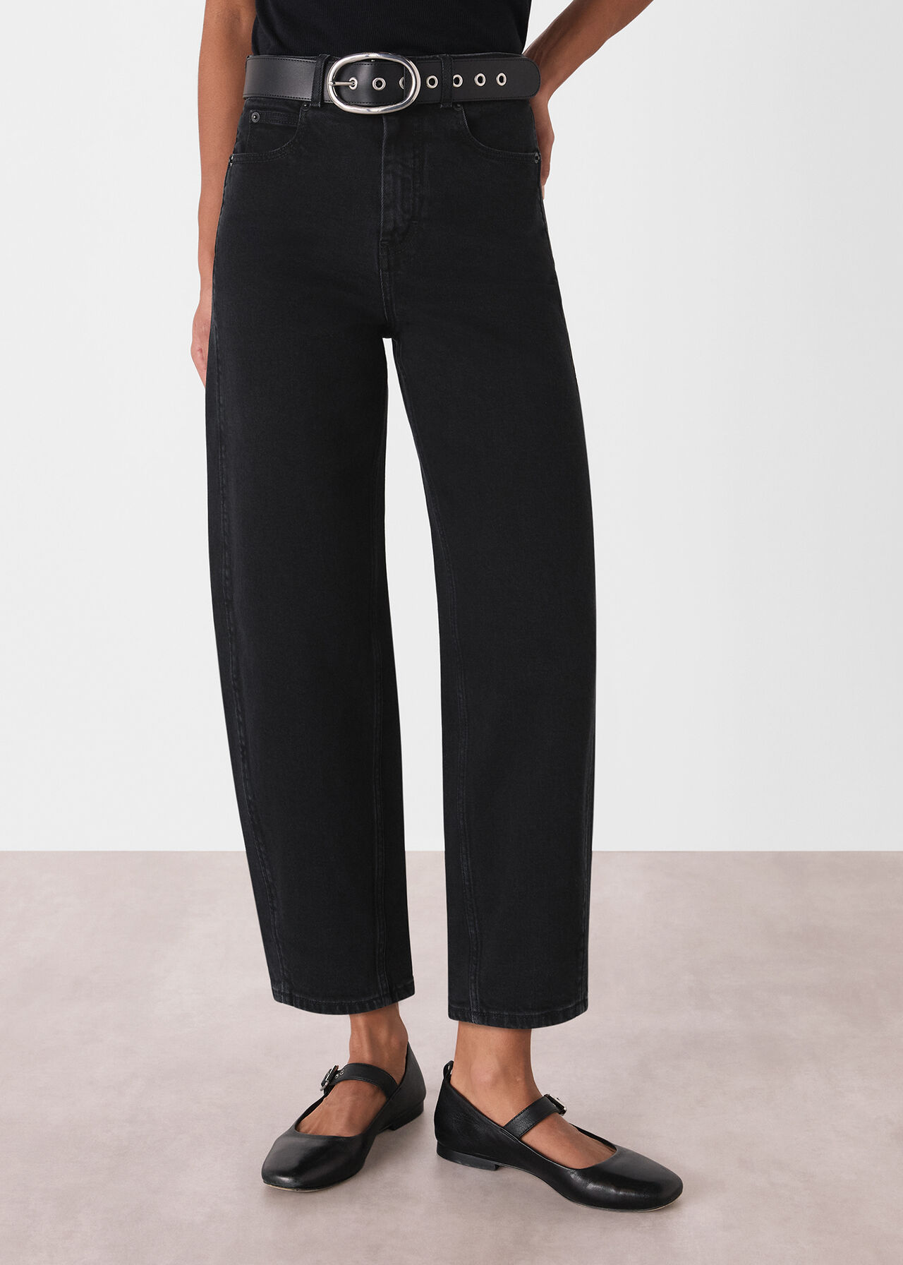 Stretch Barrel Leg Jean