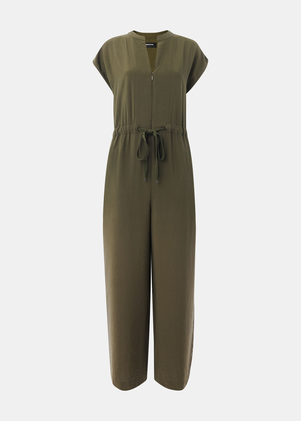 Petite Sleeveless Drawstring Jumpsuit