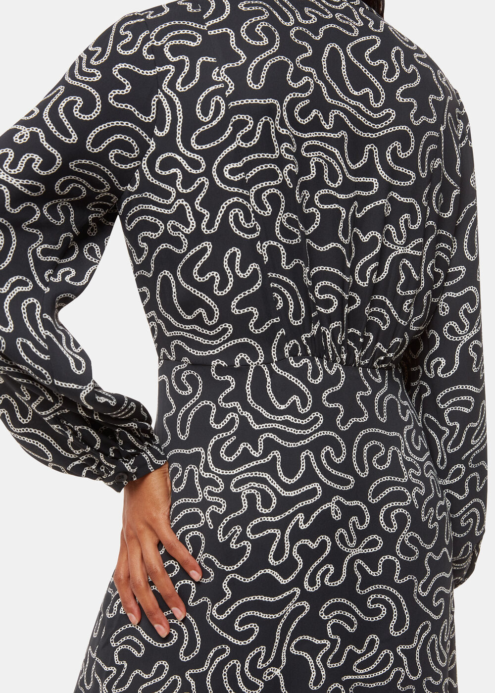 Petite Chain Print Flippy Dress