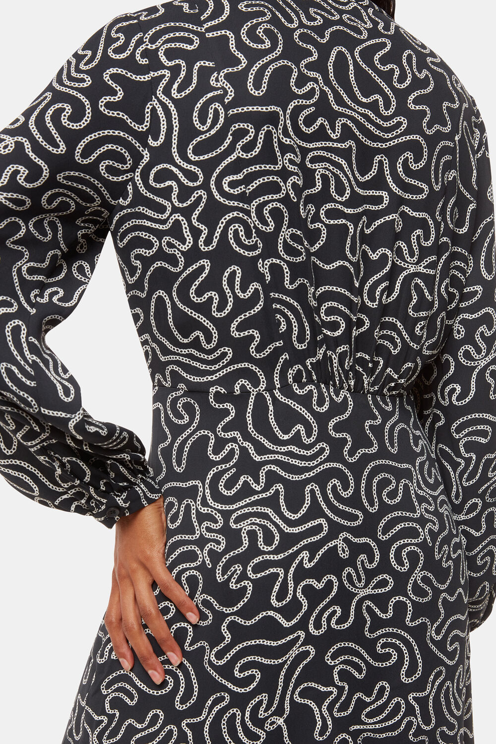 Petite Chain Print Flippy Dress