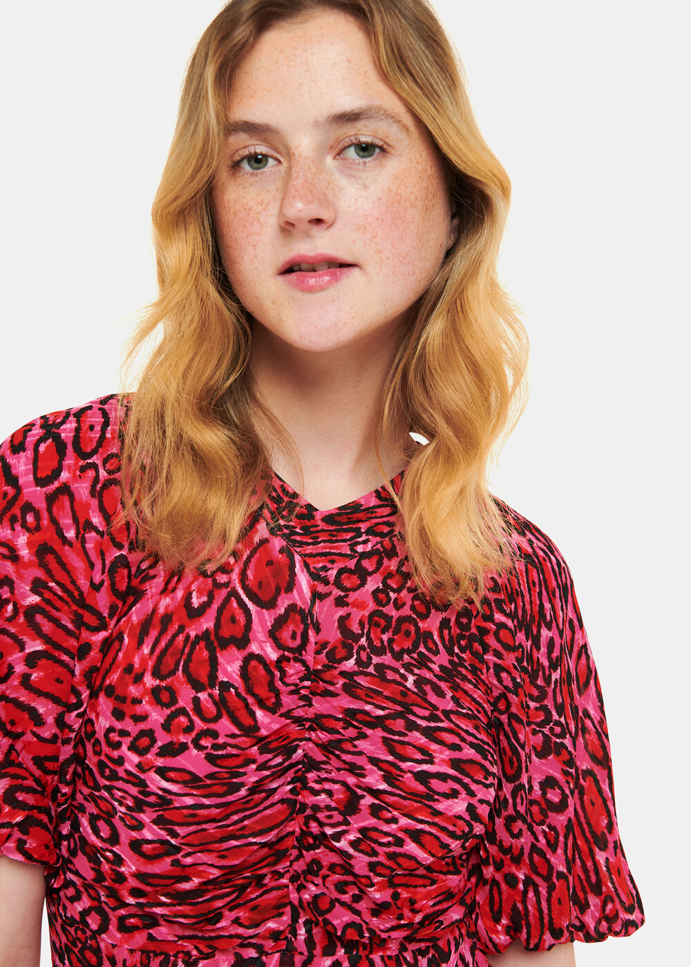 Waving Leopard Midi Dress