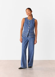 Petite Slim Fit Cotton Waistcoat