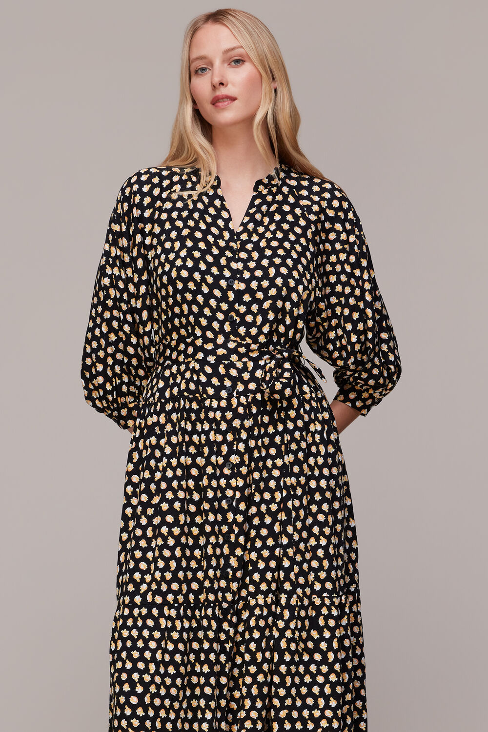 Twisting Tulips Trapeze Dress
