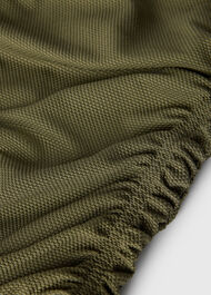 Textured Side Ruched Swimsuit