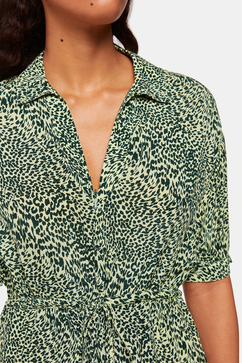 Diagonal Leopard Print Dress