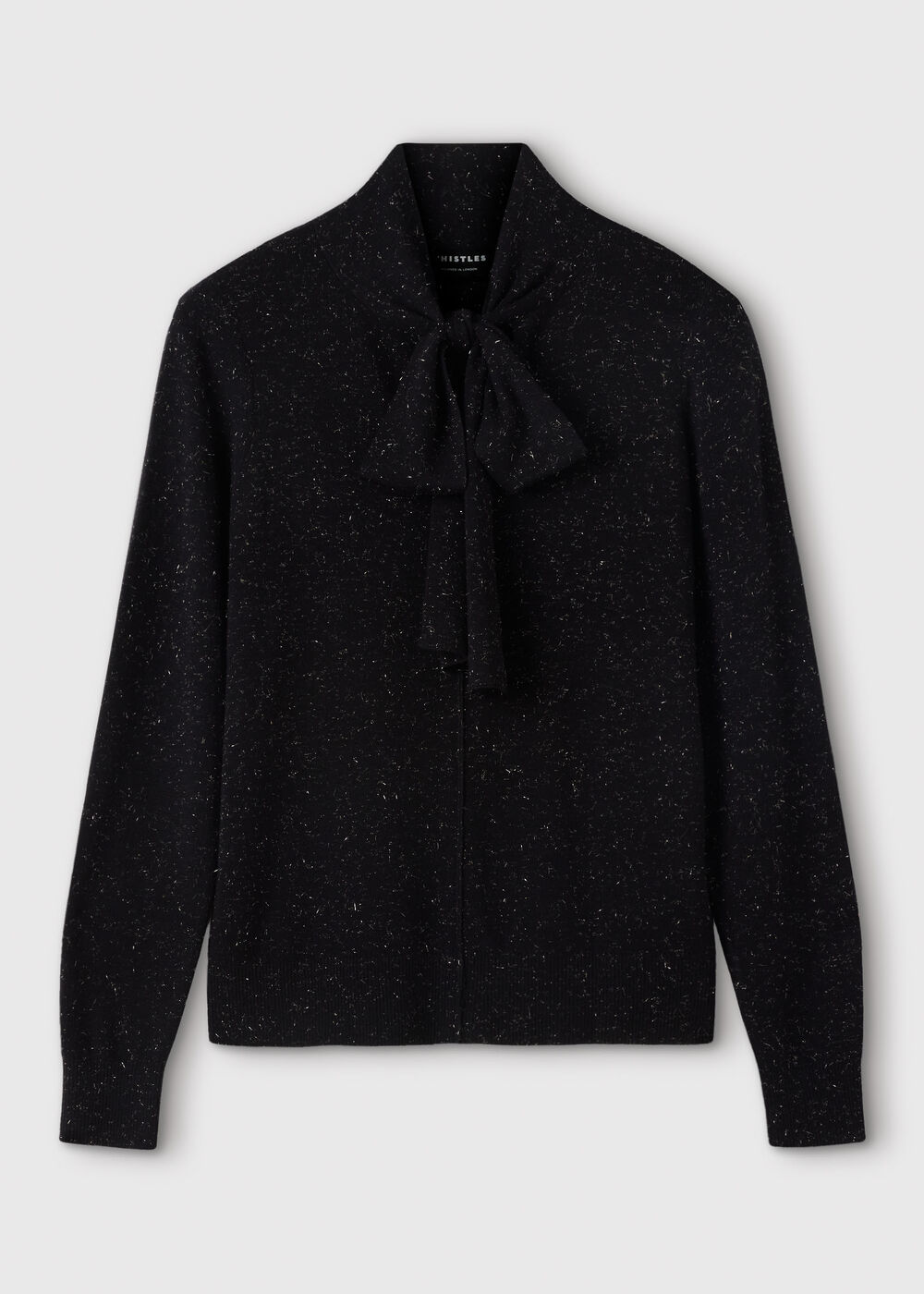 Black Annie Sparkle Tie Neck