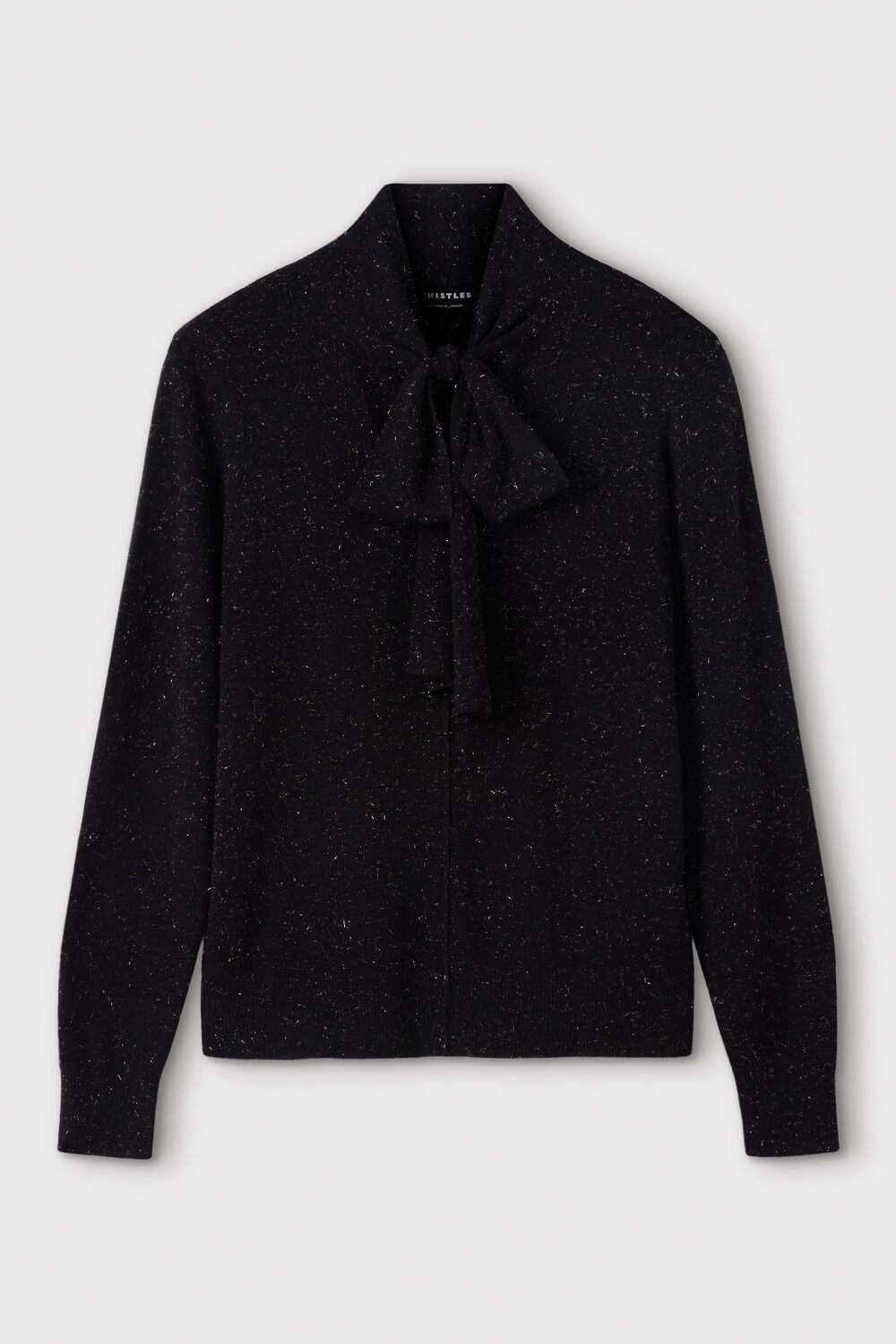 Black Annie Sparkle Tie Neck