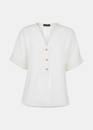 Hannah Linen Peplum Blouse