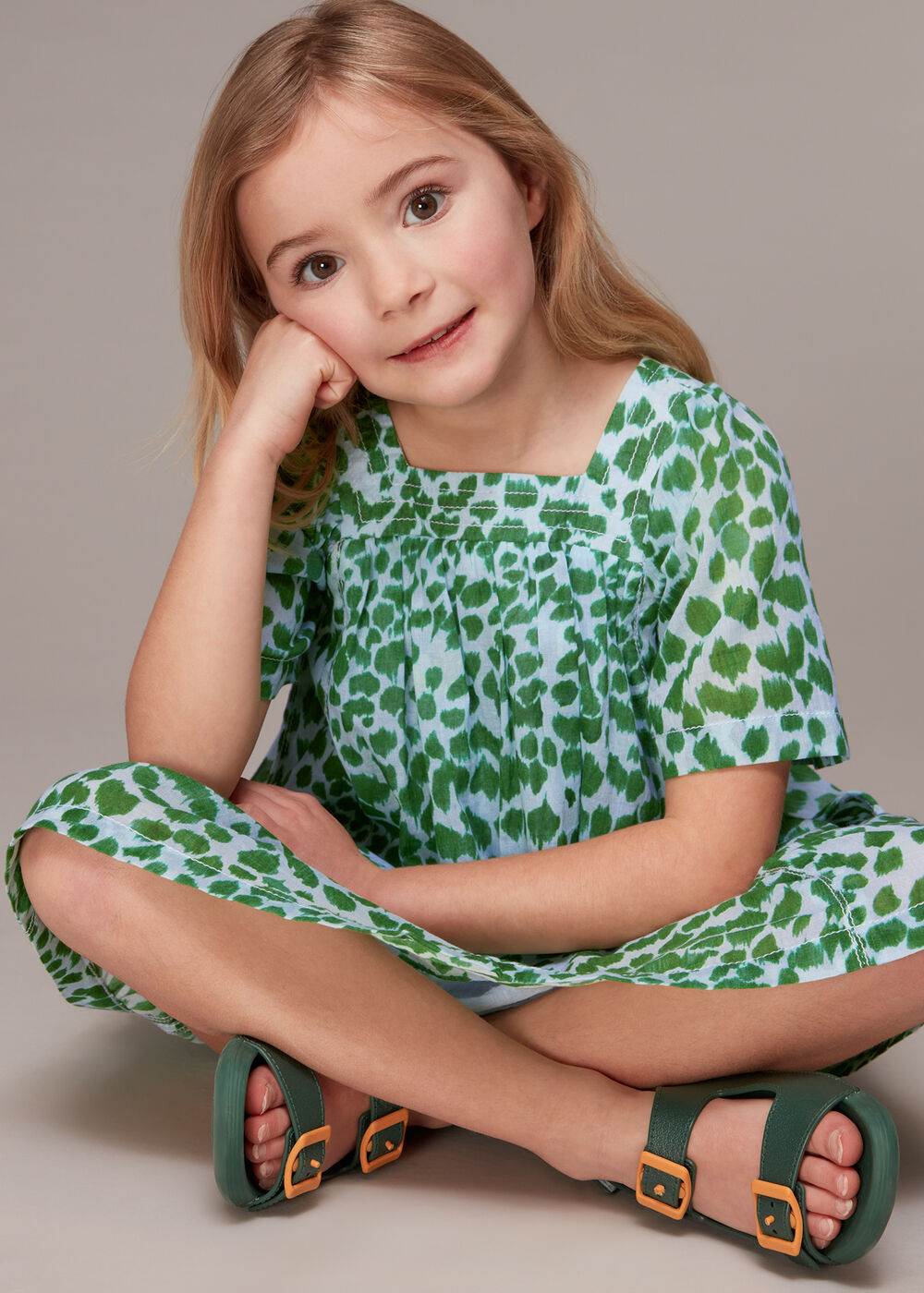 Smooth Leopard Trapeze Dress