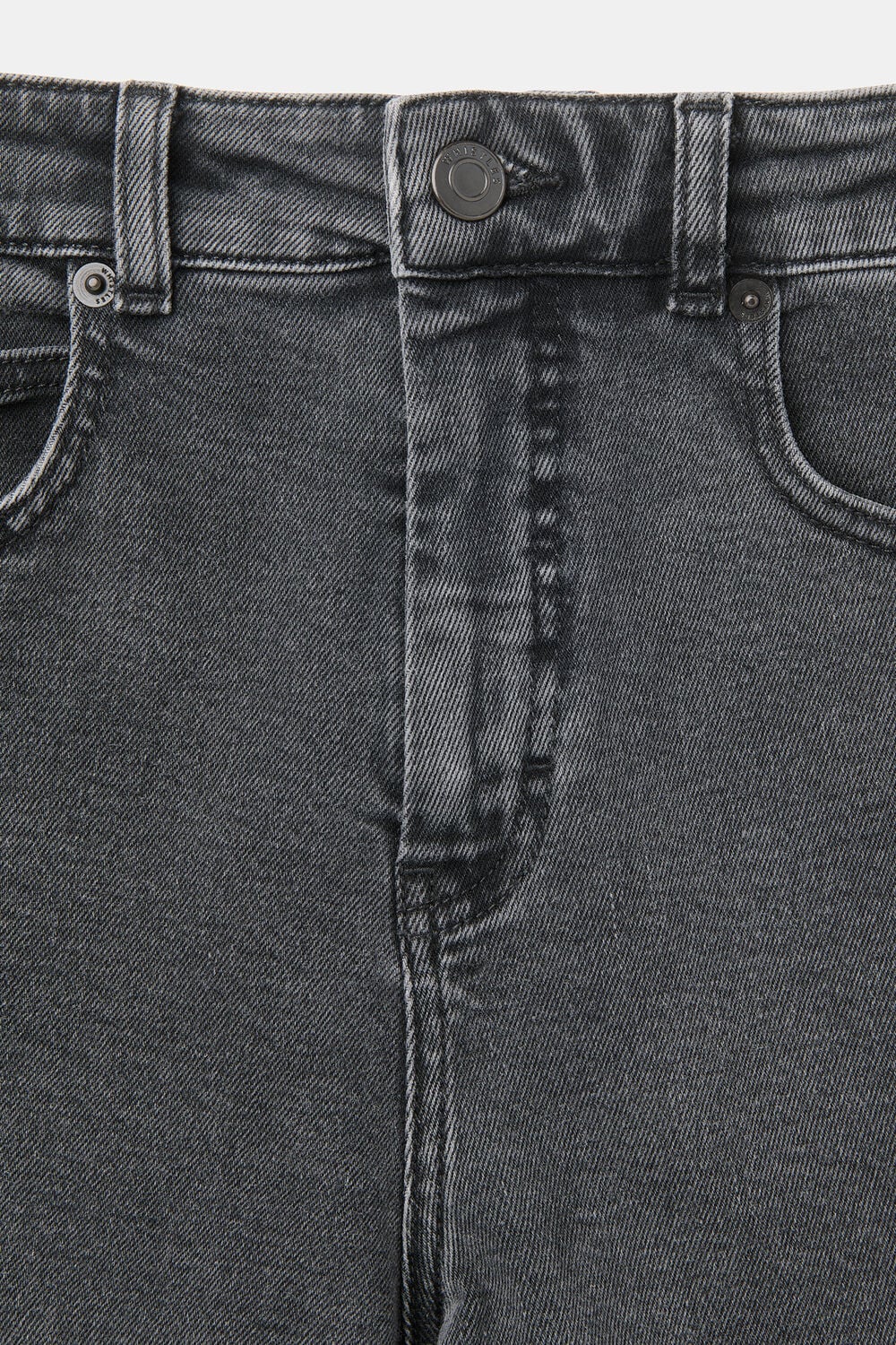 Grey Stretch Barrel Leg Jean