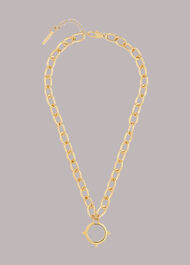 Circle Pendant Chain Necklace