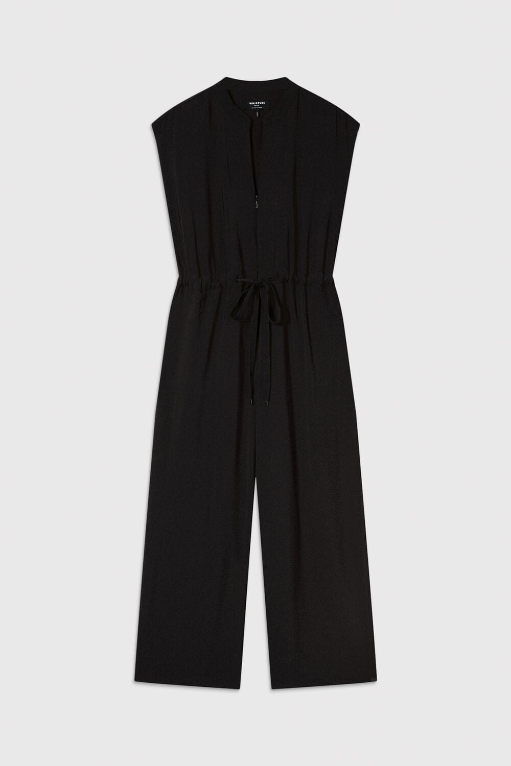 Petite Sleeveless Drawstring Jumpsuit