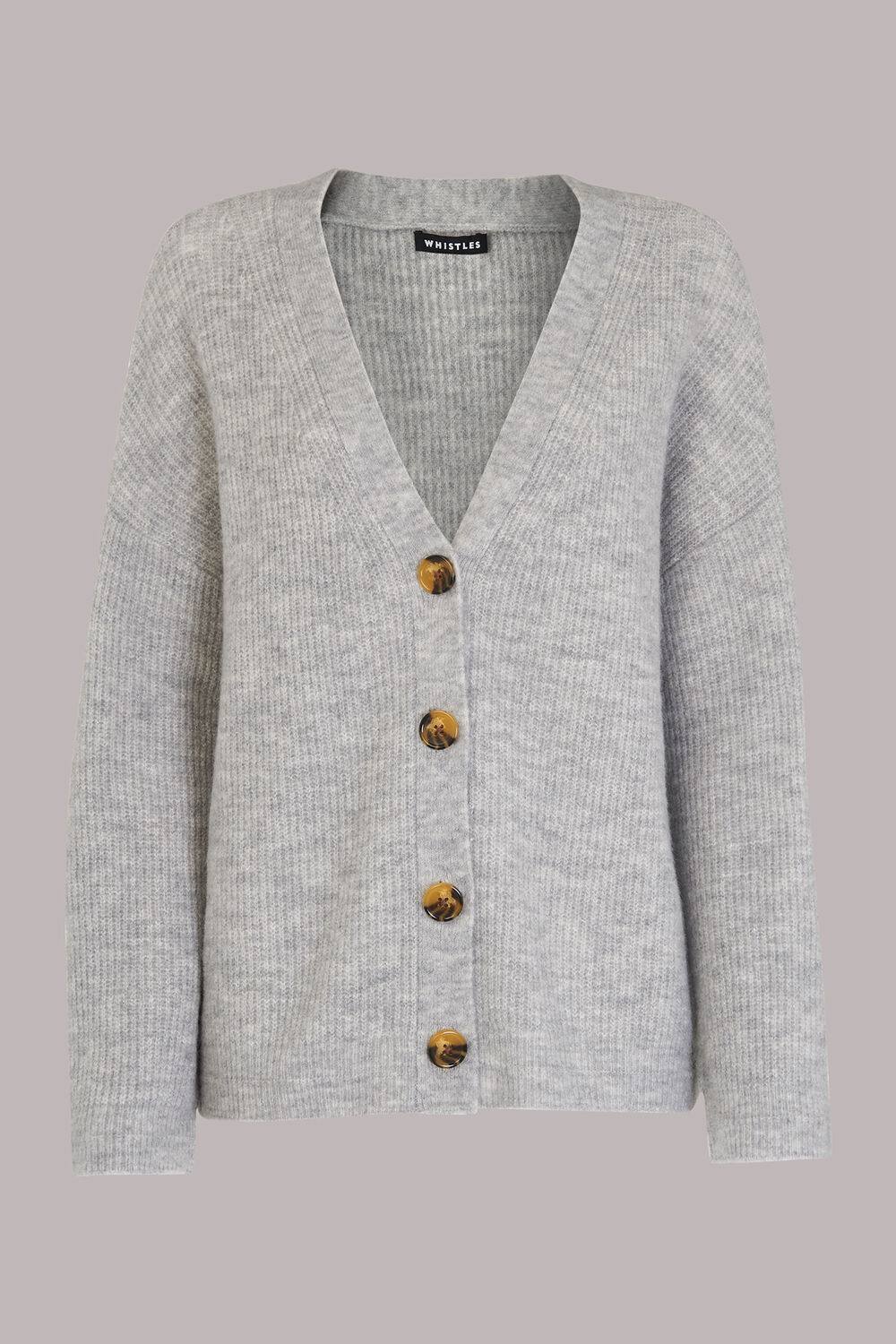 Easy Wool Mix Rib Cardigan