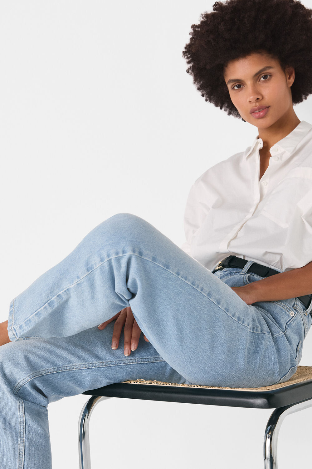 Light Wash Classic Straight Leg Jean