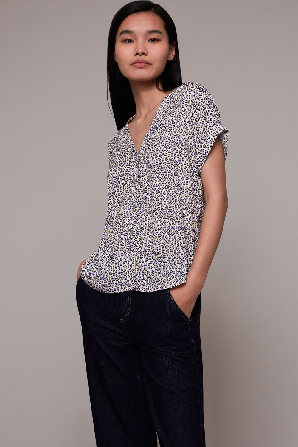 Dashed Leopard Top