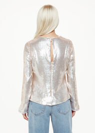 Petite Sequin Minimal Tunic Top