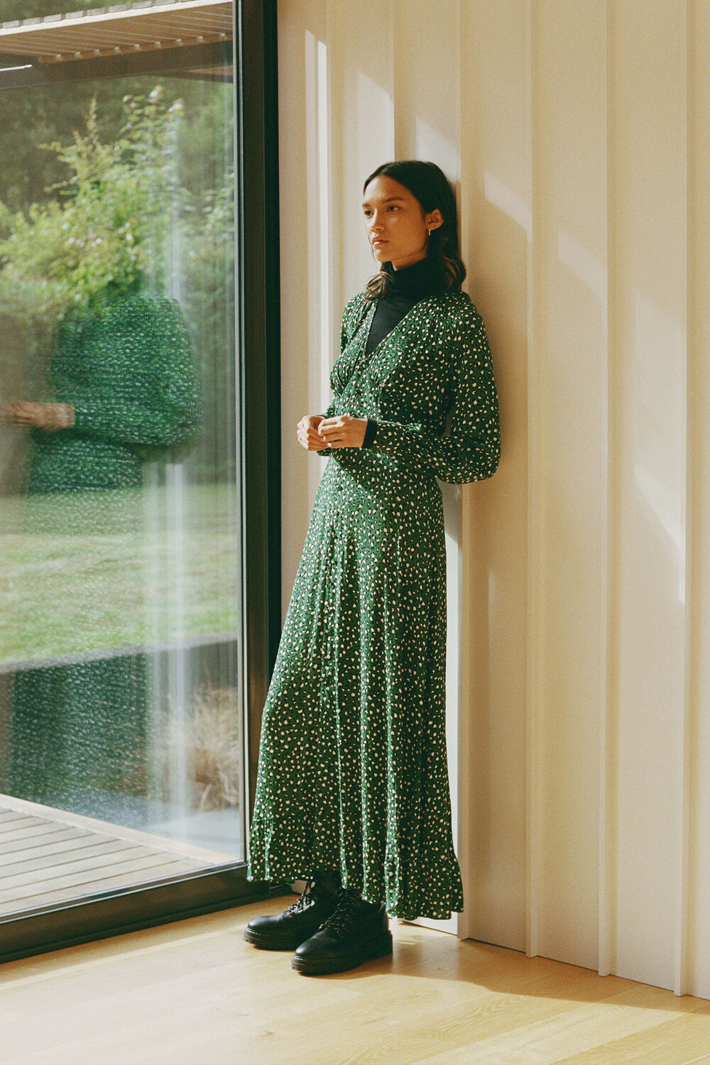 Wild Leopard Print Midi Dress