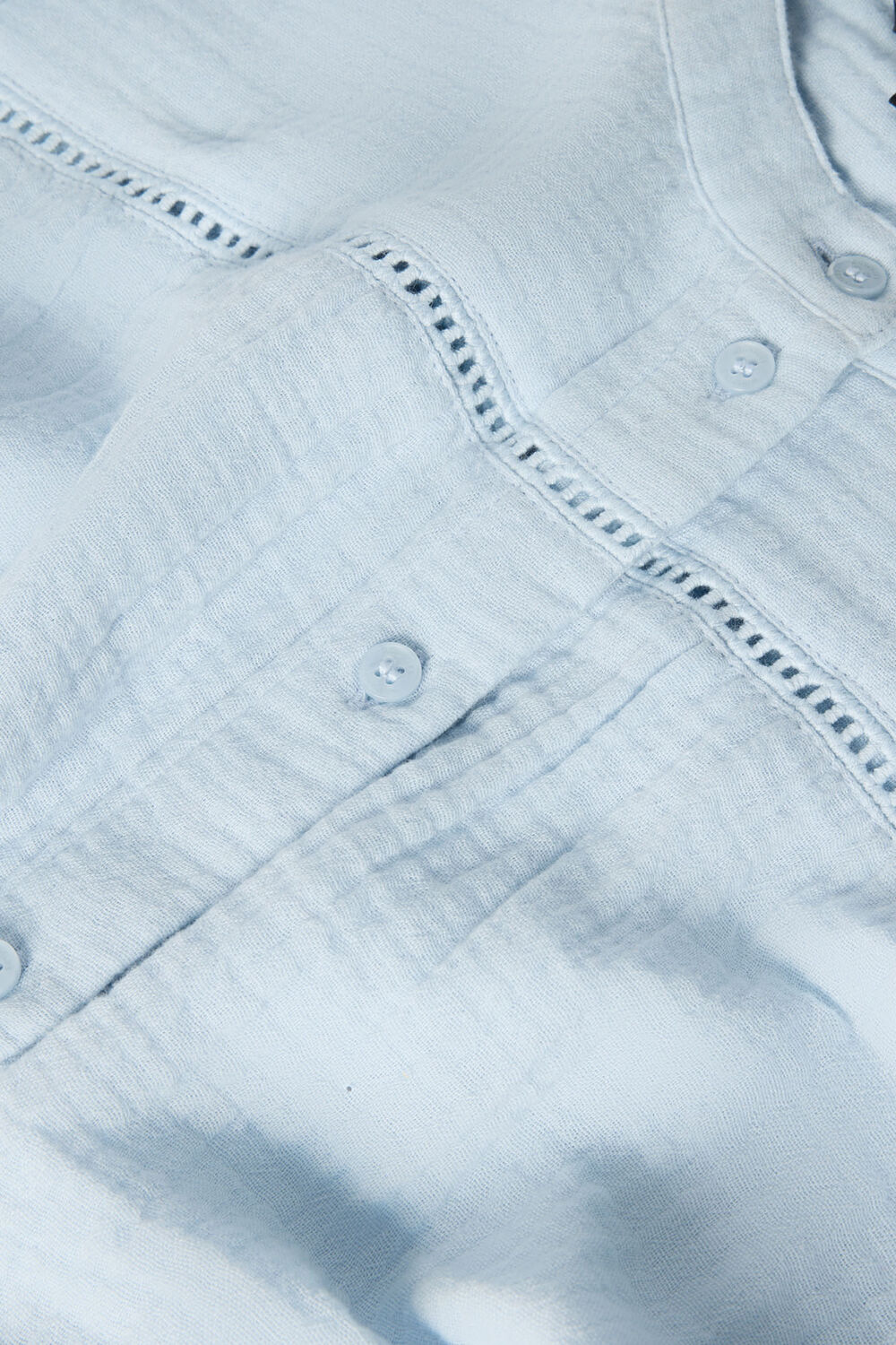 Textured Cotton Frill Top