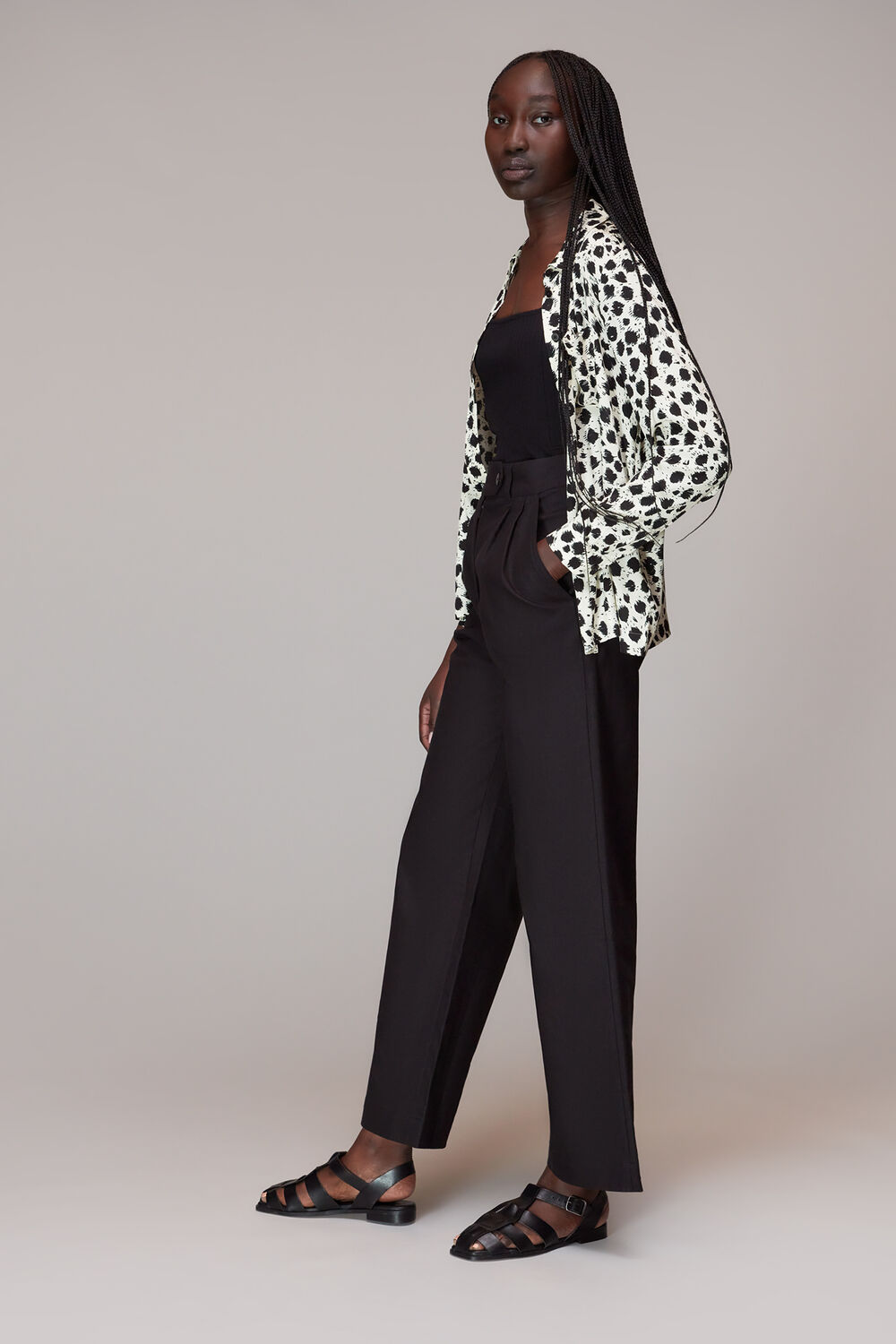 Black Brushed Dalmatian Shirt