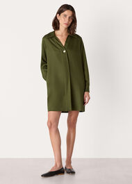 Collared Button Short Dress