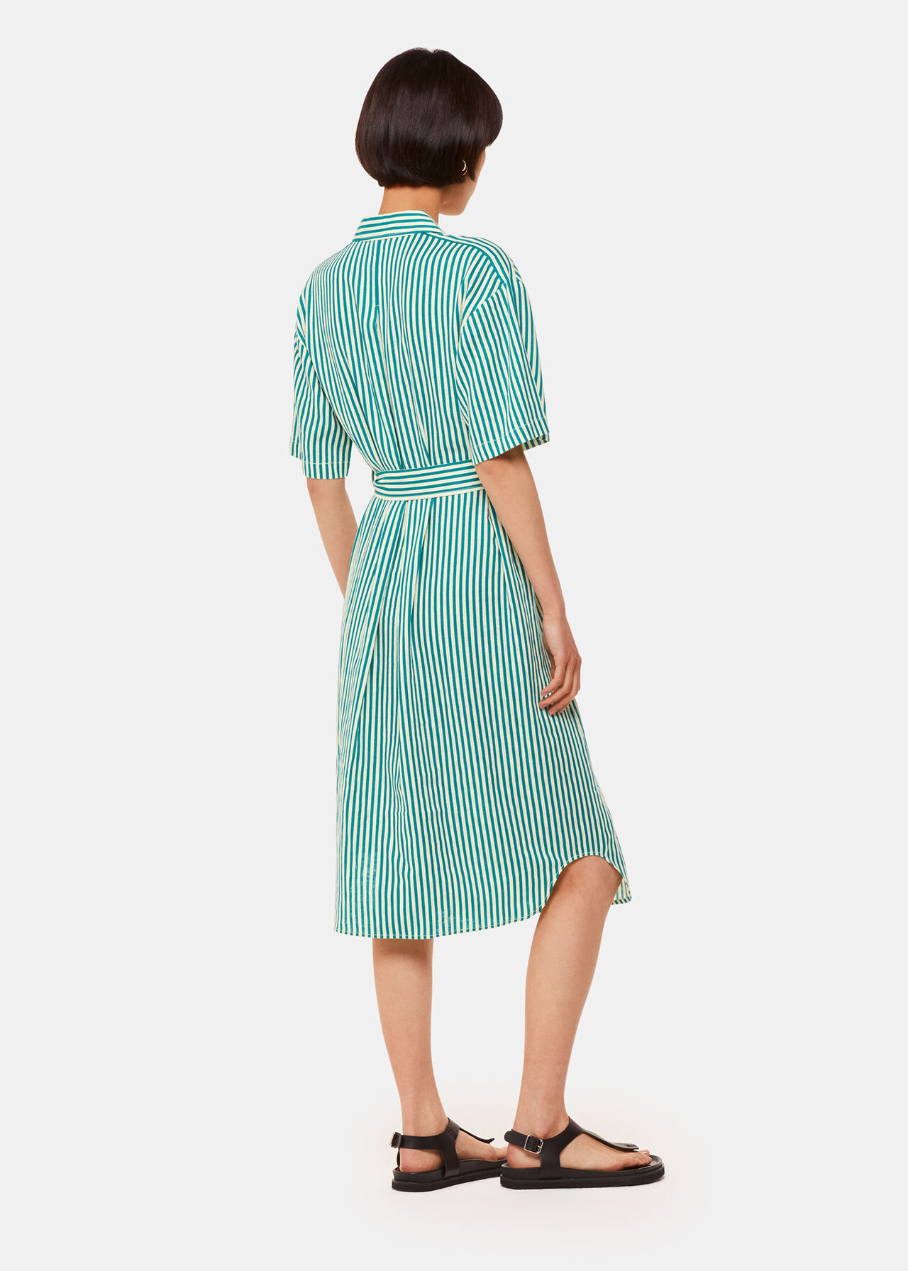 Stripe Linen Blend Dress