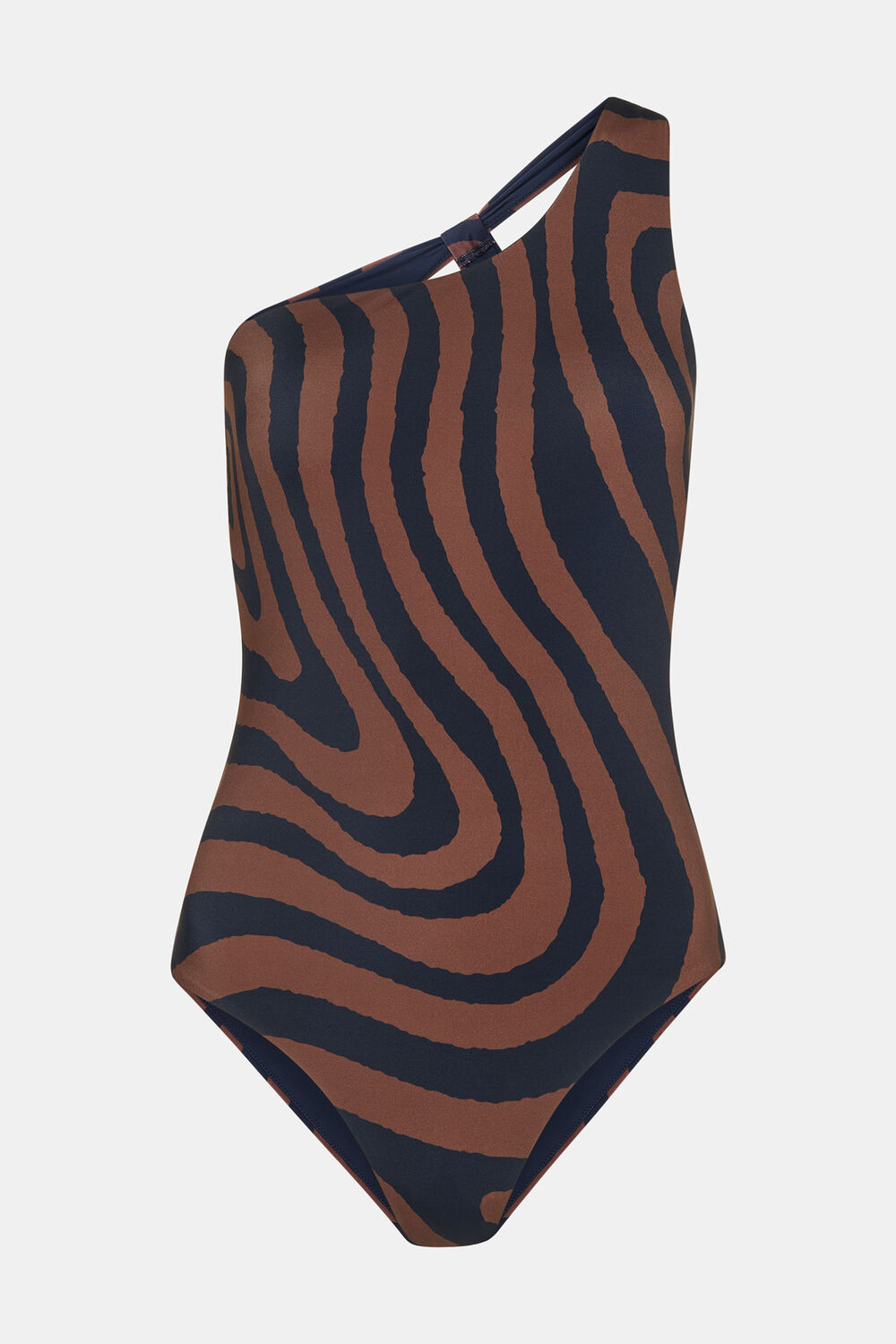 Navy Swirl Print Swimsuit