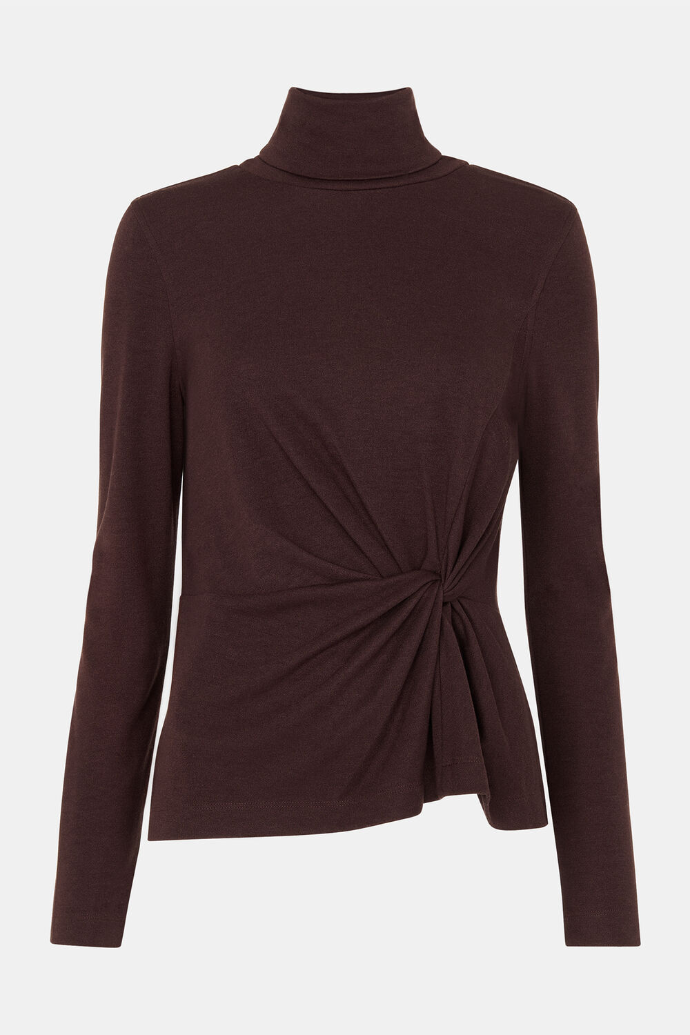 Roll Neck Twist Front Top