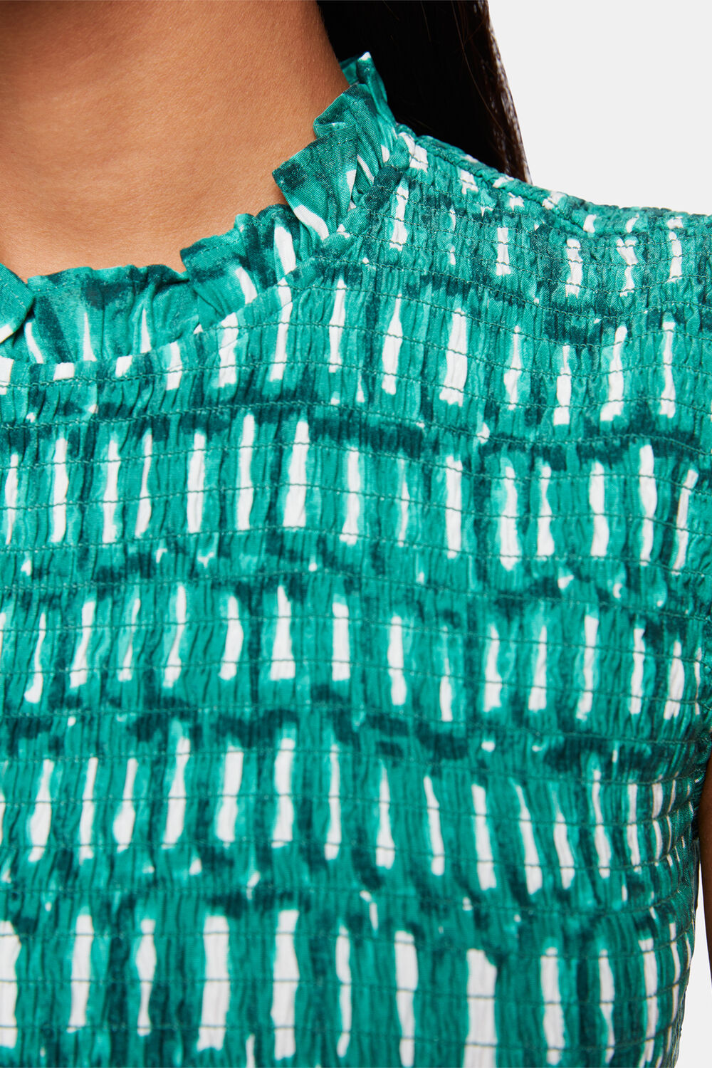 Green Linked Smudge Heidi Dress