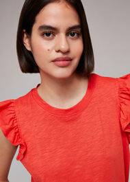 Frill Cap Sleeve T-Shirt