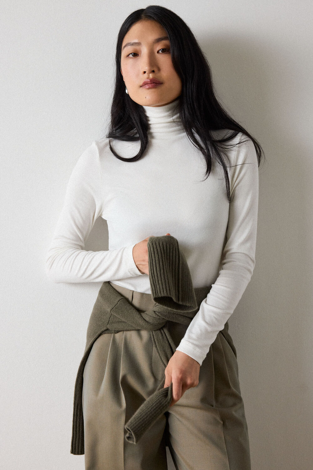 Ivory Essential Ribbed Polo