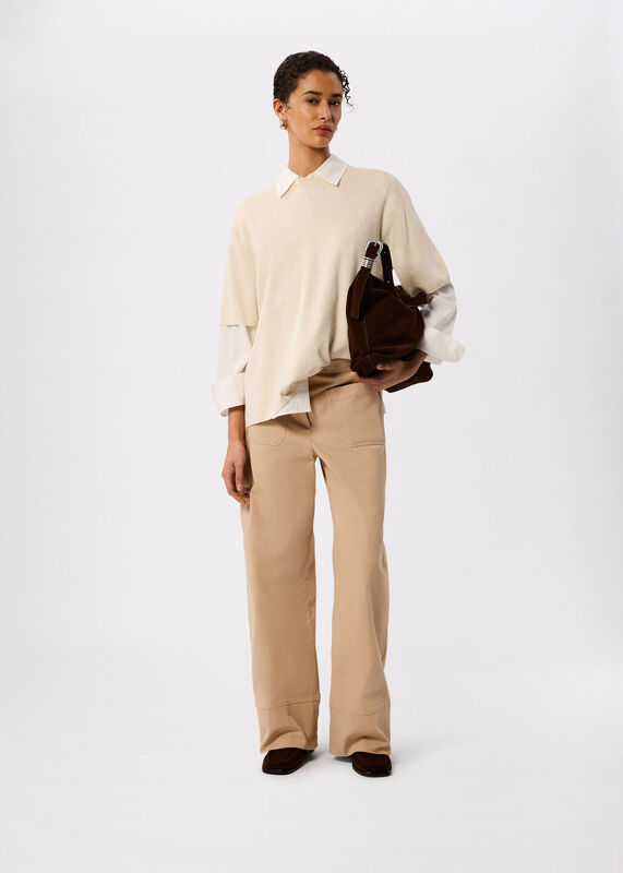 Oatmeal Fine Knit T-Shirt