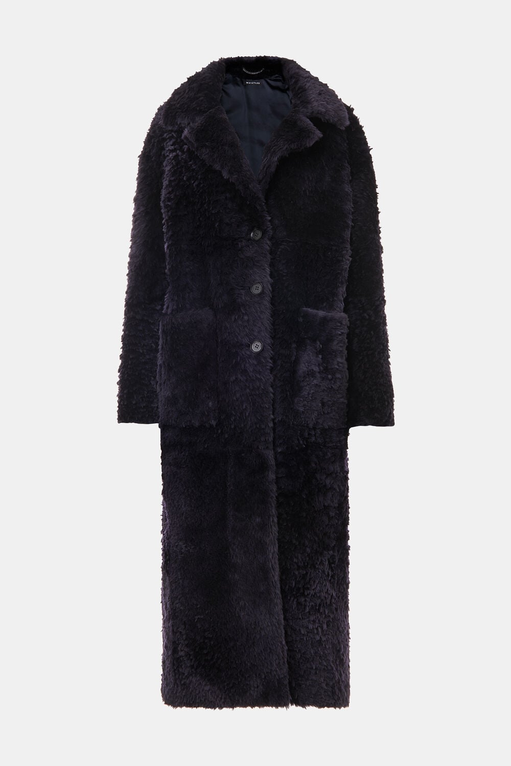Navy Camille Shearling Coat