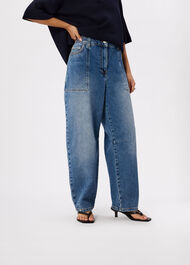Petite Elasticated Waist Barrel Jean