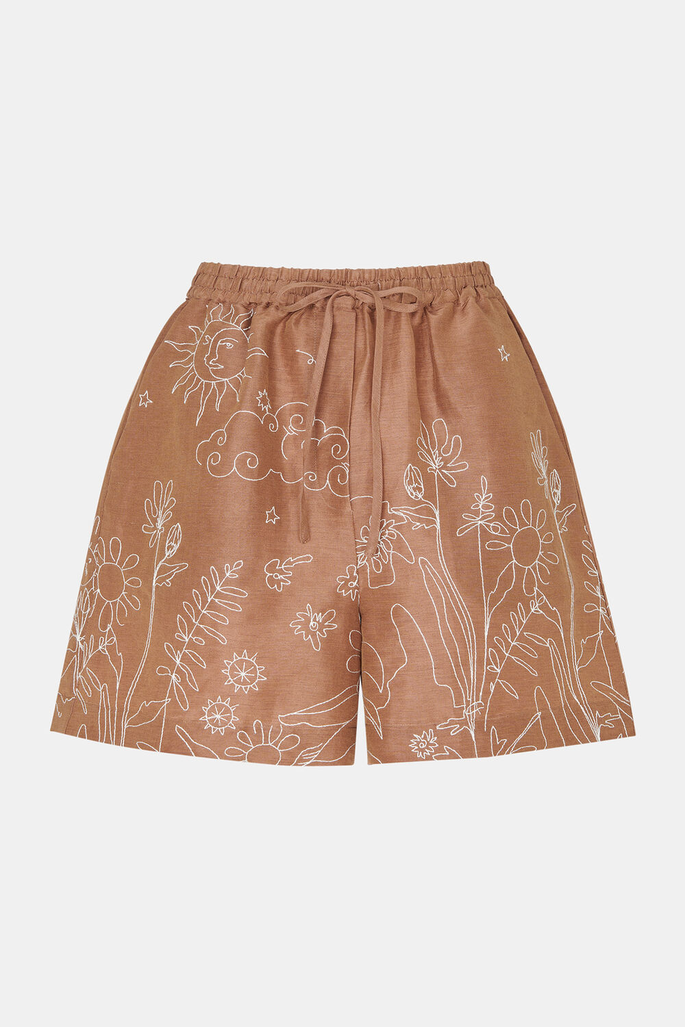 Embroidered Scribble Short