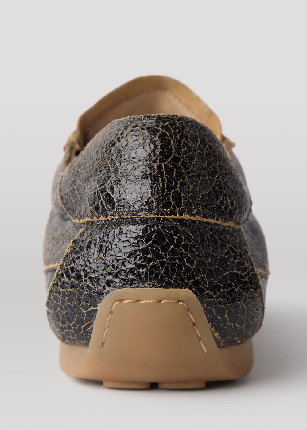 Black Crinkle Patent Leather Sneaker