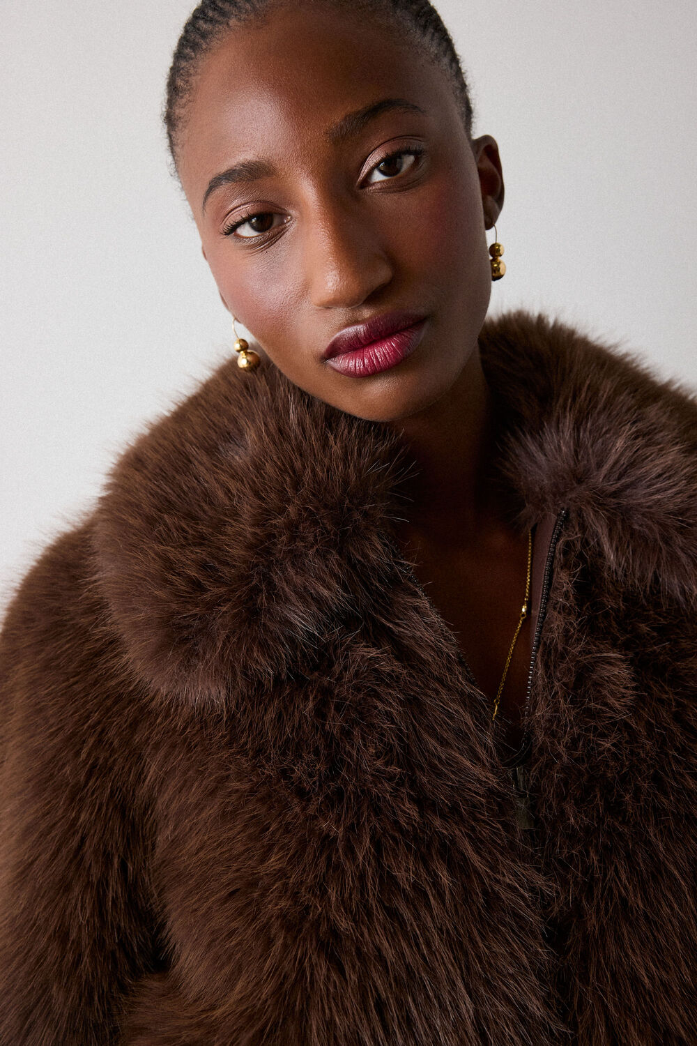 Short Faux Fur Coat