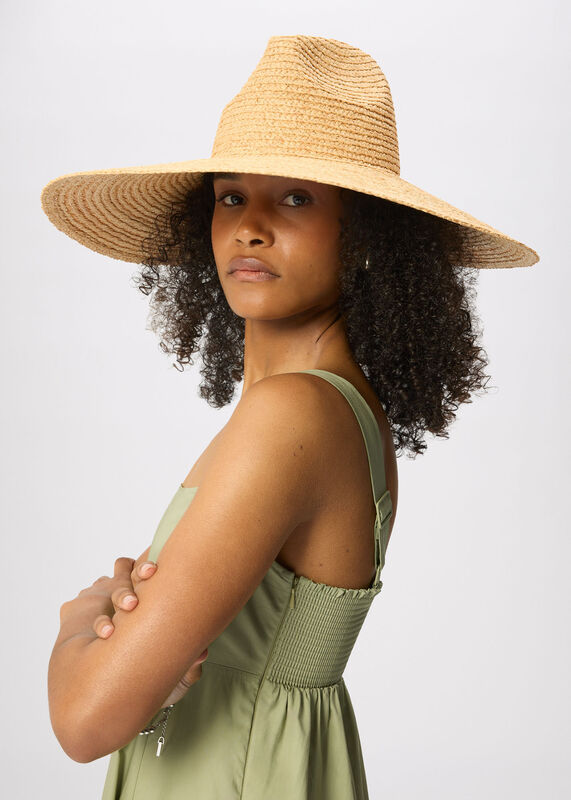 Neutral Oversized Straw Hat