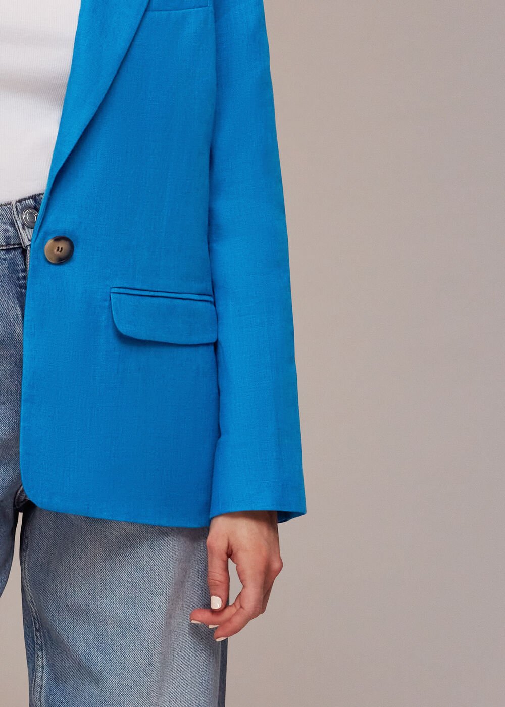 Petite Lucy Linen Blazer